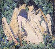 Three Girls in a Wood